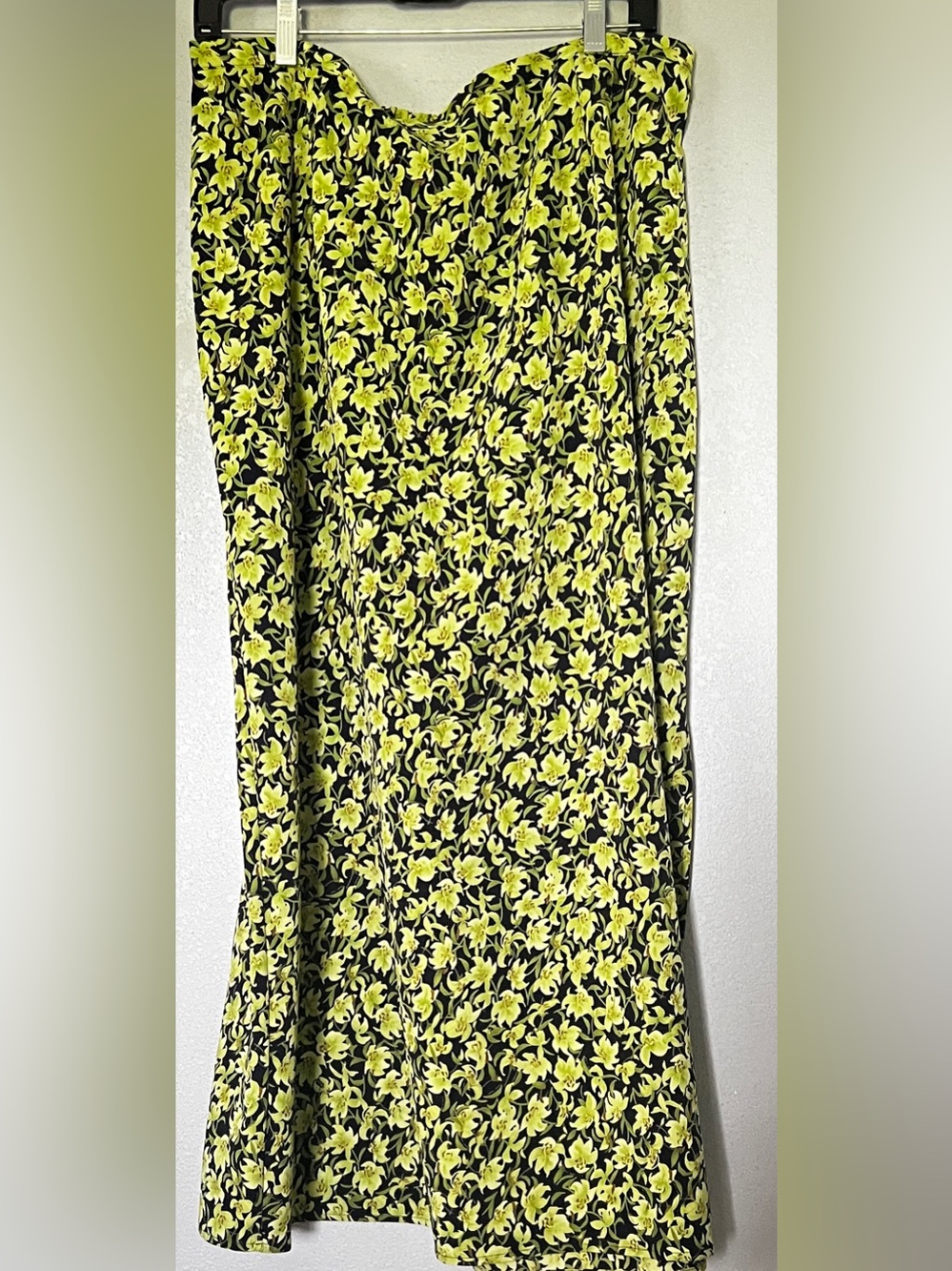 Maggie Menaustin Lime & Black Maxi Skirt Size  1X